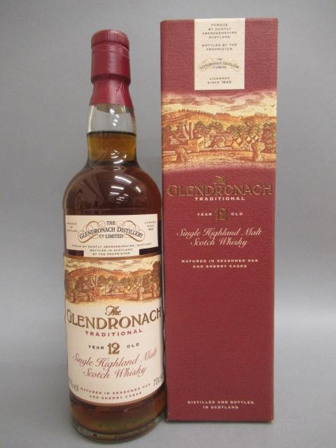 One bottle Glendronnach "Traditional" 12 year old single Highland malt whisky Image