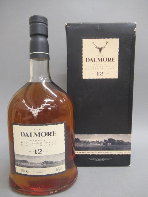 One litre Dalmore 12 year old single Highland malt Scotch whisky Image