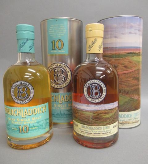 Two bottles Bruichladdich single malt whisky Image