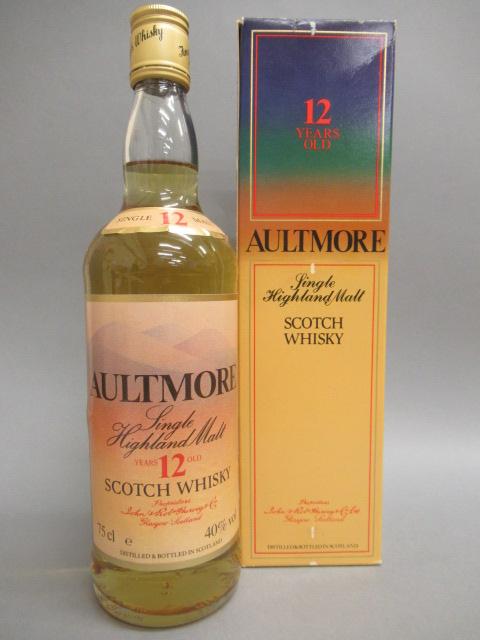 One bottle Aultmore 12 year old single Highland malt whisky Image