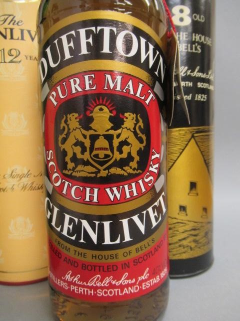 Two bottles of Glenlivet single malt whisky comprising Image