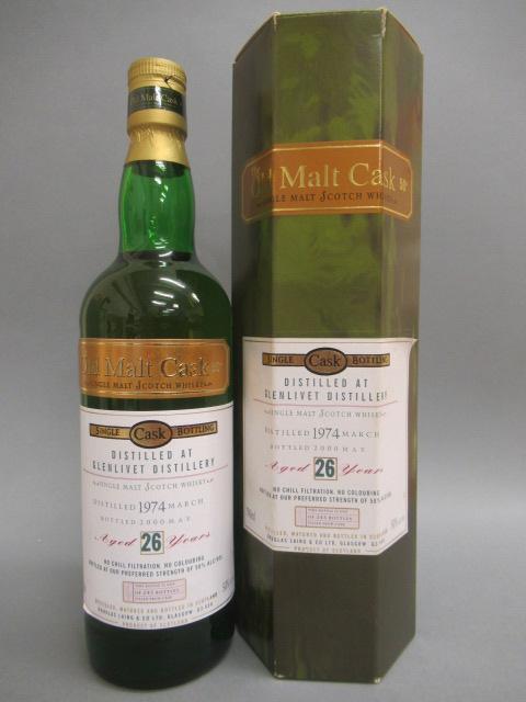 One bottle Glenlivet "The Old Malt Cask" 26 year old single malt Scotch whisky Image