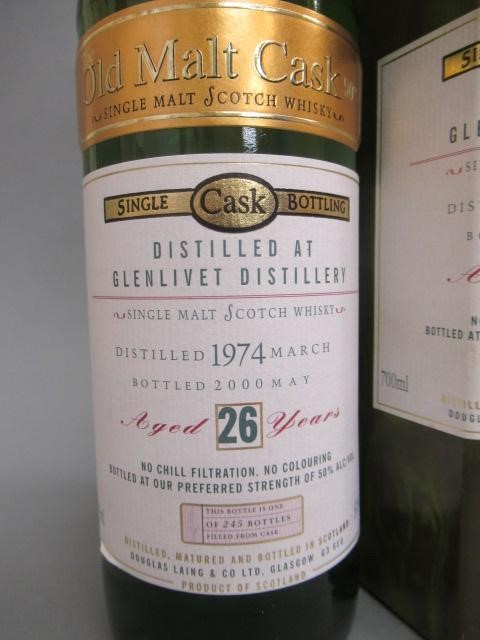 One bottle Glenlivet "The Old Malt Cask" 26 year old single malt Scotch whisky Image
