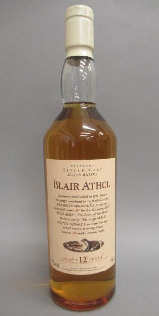 One bottle Blair Athol 12 year old single malt Scotch whisky Image