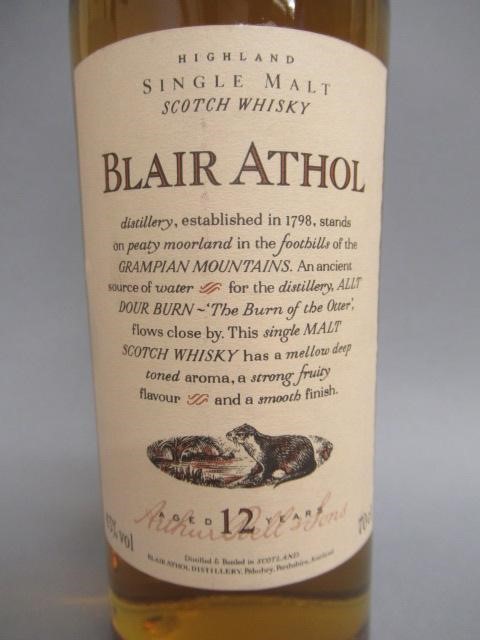 One bottle Blair Athol 12 year old single malt Scotch whisky Image