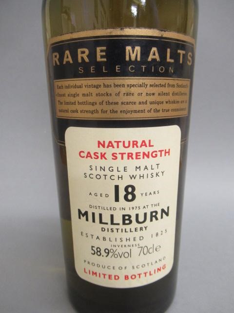 One bottle Millburn 18 year old single malt whisky Image
