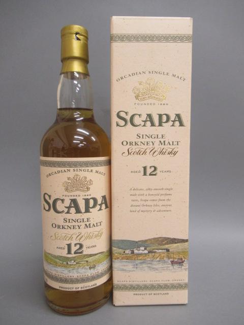 One bottle Scapa 12 year old single Orkney malt Scotch whisky Image