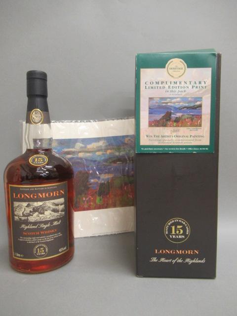 One bottle Longmorn 15 year old Highland single malt scotch whisky Image