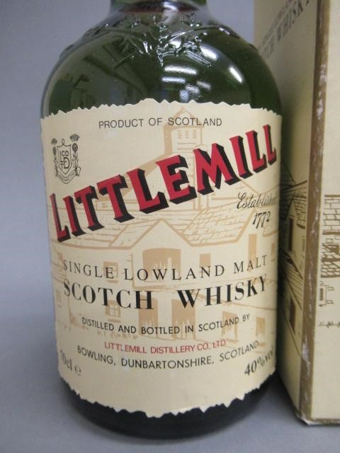 One bottle Littlemill 8 year old single Lowland malt Scotch whisky Image