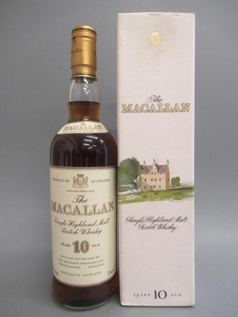 One bottle Macallan 10 year old single Highland malt whisky Image