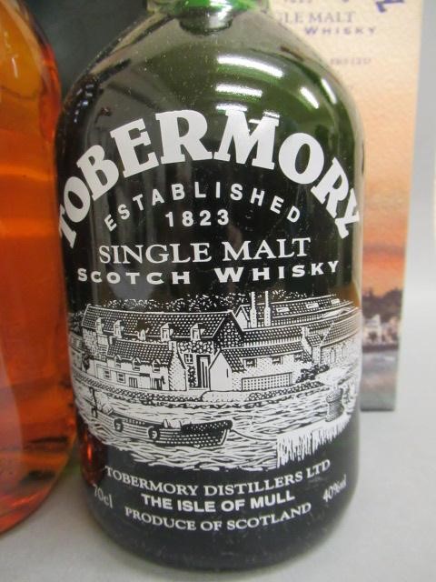 Three bottles of Scottish Island single malt whisky Image