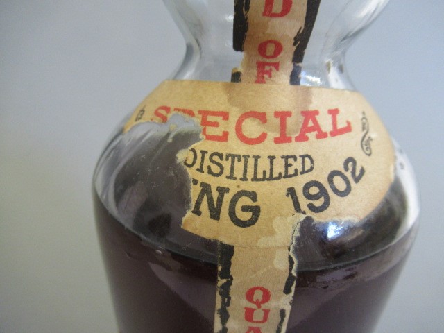 One bottle Old Richland Reserve Whiskey, "Distilled Spring(?) 1902", Jett Bros. Distillery Co. Image