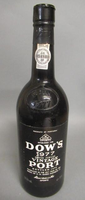 One bottle Dows 1977 vintage port (Est. plus 21% premium inc. VAT) Image
