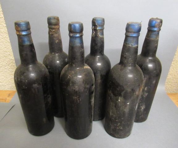 Six bottles unknown believed Port Image
