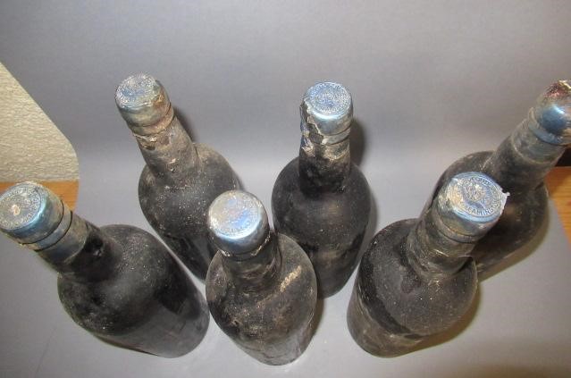 Six bottles unknown believed Port Image