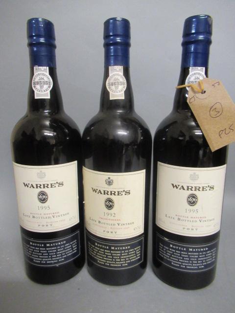 Three bottles Warre's LBV port Image