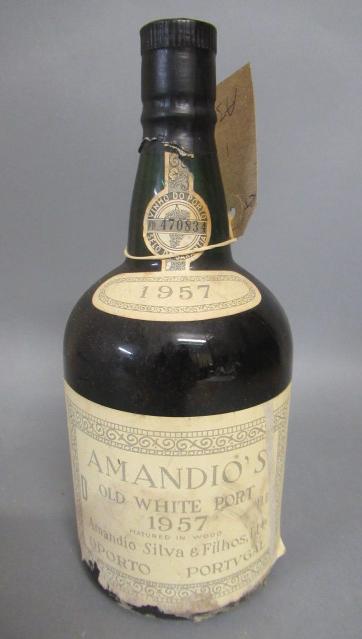 One bottle Amandio's 1957 old white port Image