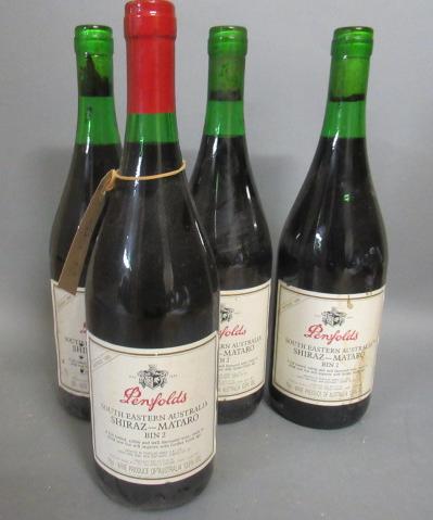 Four bottles Penfolds Bin Shiraz-Mataro Image