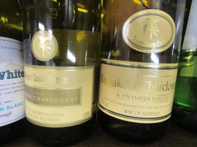 Nine bottles of New World white wine Image