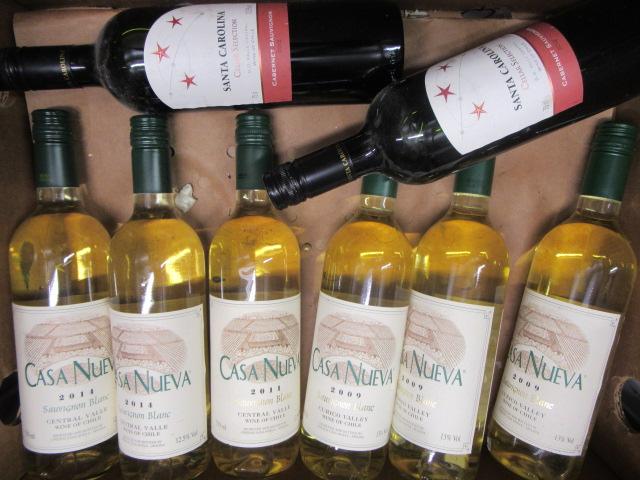 Eight bottles of Chilean wine Image