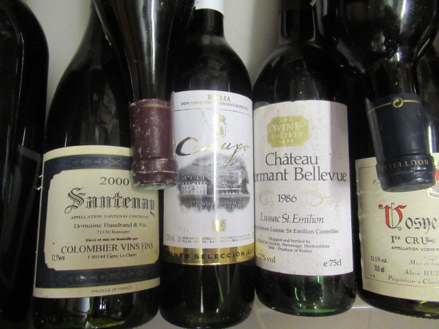 Fifteen bottles of French & European wine Image