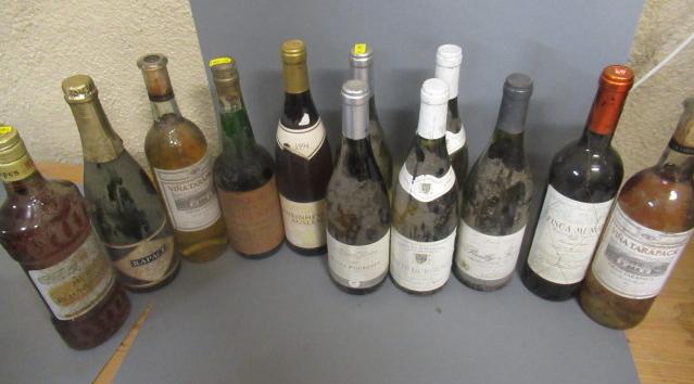 Twelve bottles of European wine and spirits including five bottles of Burgundy Image