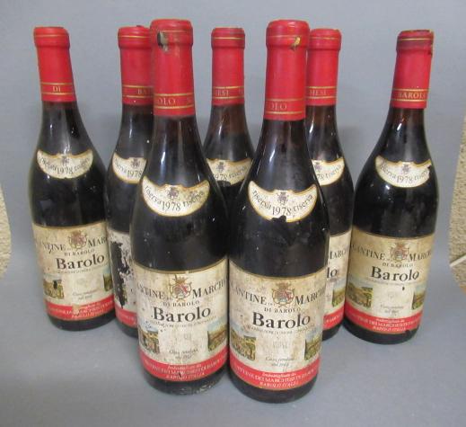 Seven bottles Barolo Image