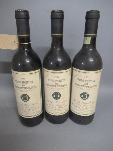 Three bottles Vino Nobile Di Montepulciano Image