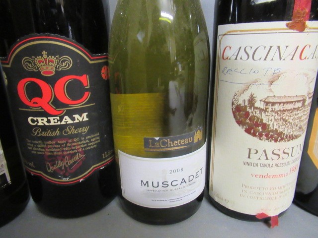 Ten bottles of mixed alcohol Image