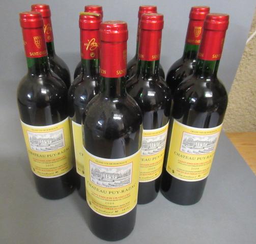 Nine bottles Chateau Puy-Razac Image
