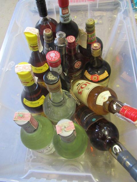 15 bottles of spirits including Valcourt Napoleon brandy Image