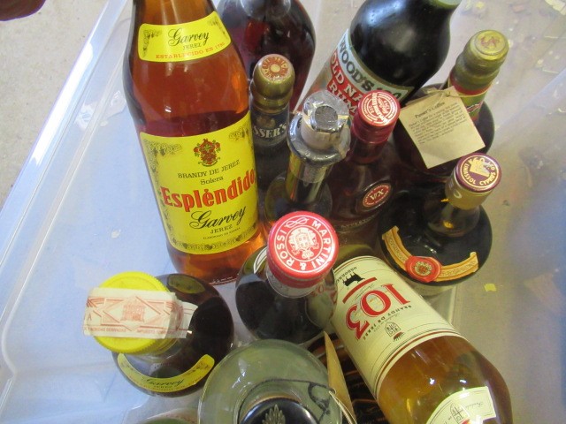 15 bottles of spirits including Valcourt Napoleon brandy Image