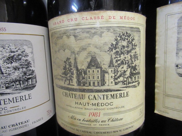 Three bottles Chateau Cantemerle Image
