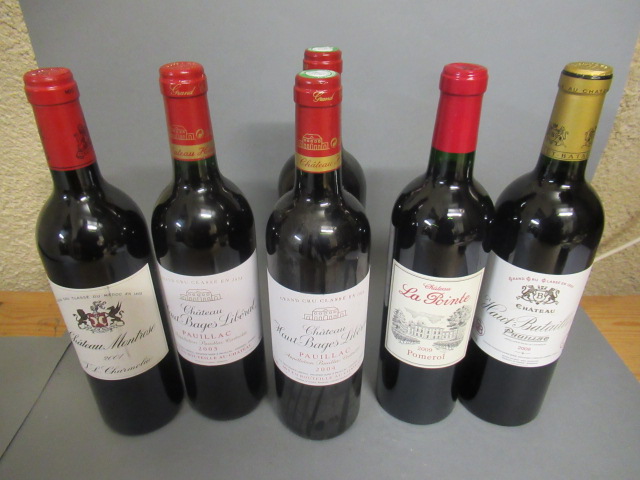 Six bottles of vintage Bordeaux Image