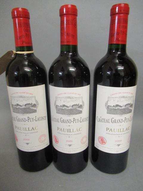 Three bottles Chateau Grand-Puy-Lacoste Image