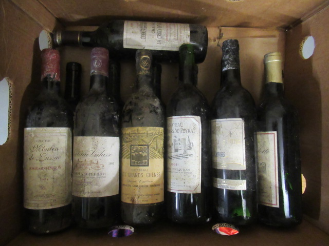 Fifteen bottles of red Bordeaux Image