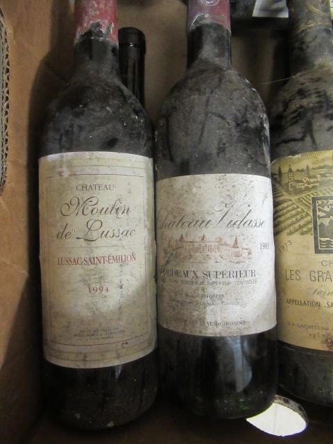 Fifteen bottles of red Bordeaux Image