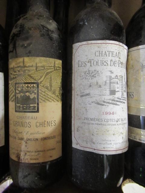 Fifteen bottles of red Bordeaux Image