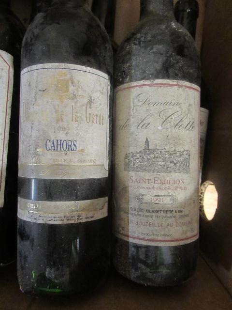 Fifteen bottles of red Bordeaux Image