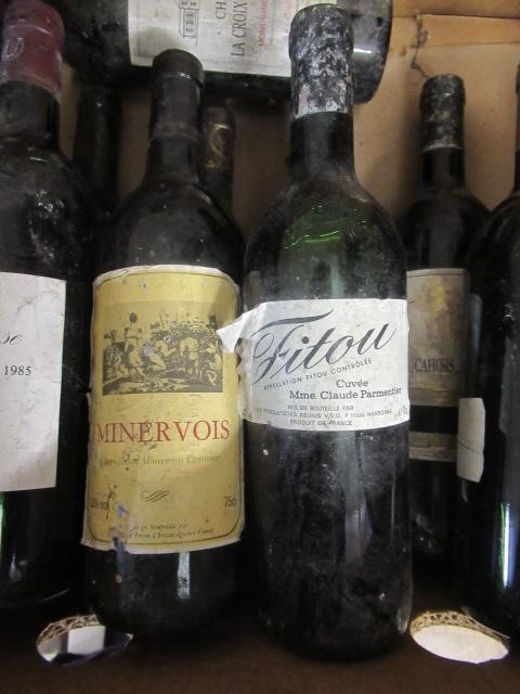Fifteen bottles of red Bordeaux Image