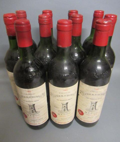 Eleven bottles Chateau Latour St. Bonnet Image