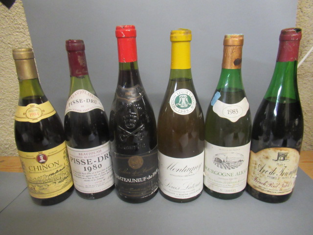 Six bottles of Burgundy Image