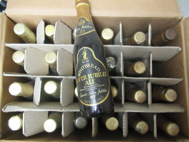 Twenty four Whitbread Silver 1977 Jubilee Ale Image