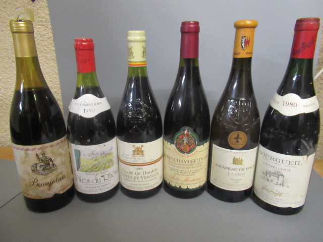 Six bottles of Burgundy Image