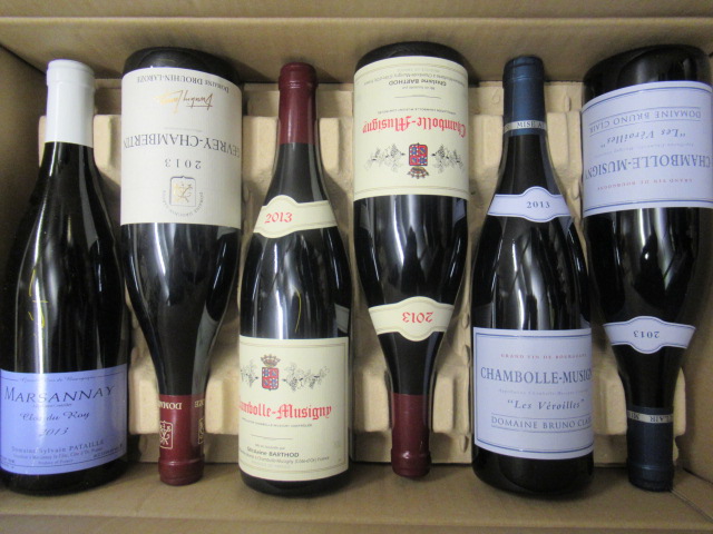 Six bottles of 2013 red Burgundy Image
