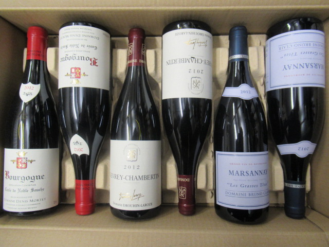 Six bottles of 2012 red Burgundy Image