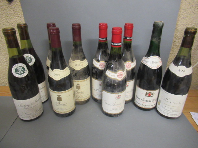 Ten bottles of vintage Burgundy Image