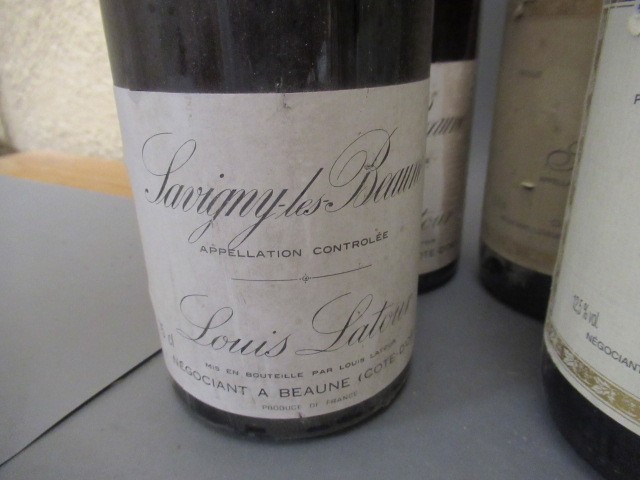 Ten bottles of vintage Burgundy Image