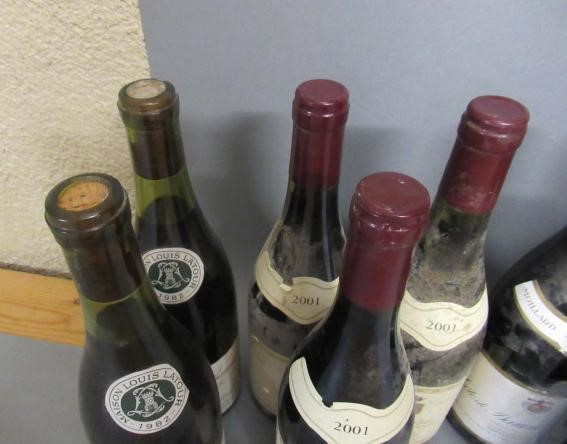 Ten bottles of vintage Burgundy Image
