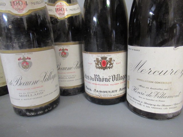 Ten bottles of vintage Burgundy Image